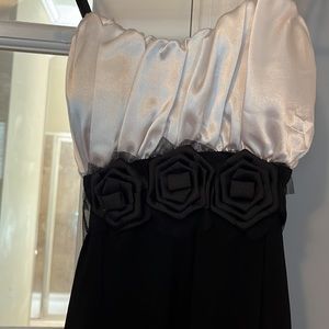 Black and white party dress
